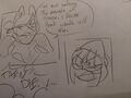 Art by Leos of Ark being threatened by Velveeta.