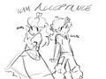 Art by Wybie of Girl and Lilac.