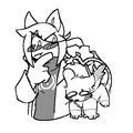 Ark and Fuzzy Peachu, by Leos.