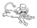 Art by Wybie of Rat God being very pathetic.