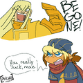 Art by Leos of Hardtack and Katt in Amiibrawl Gaiden 4.